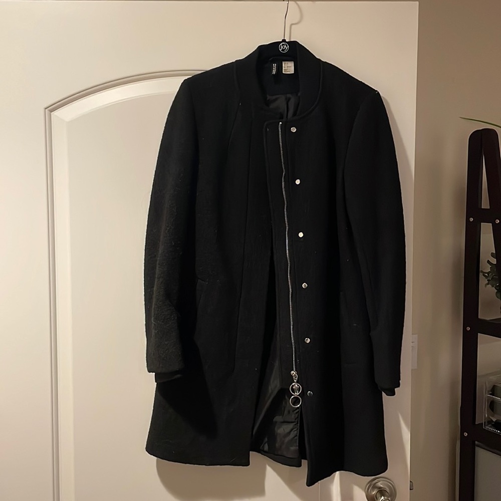 H&M long black coat